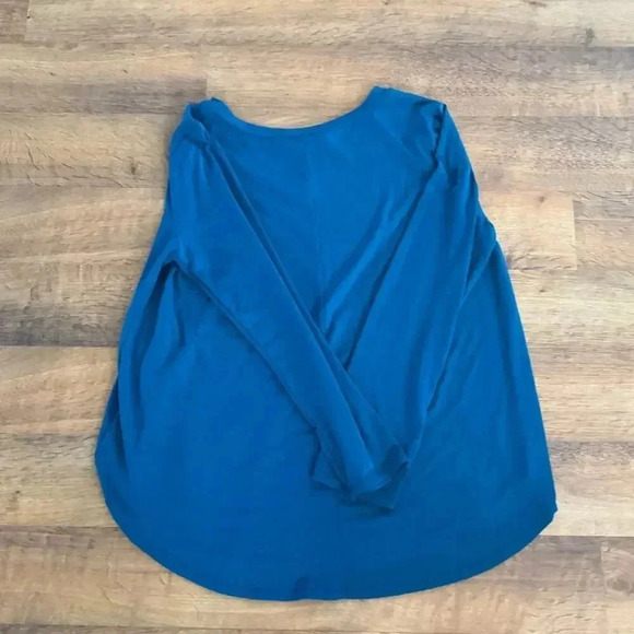 Zenana V-Neck Blue Long Sleeve Womens Top Tee Shirt Size‎ 3X - Picture 5 of 7